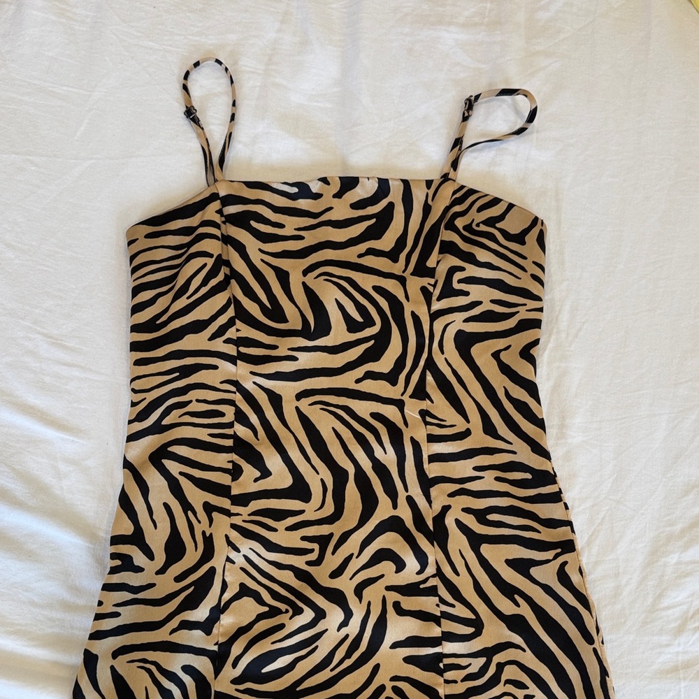 Forever 21 Black and Tan Zebra Mini Dress